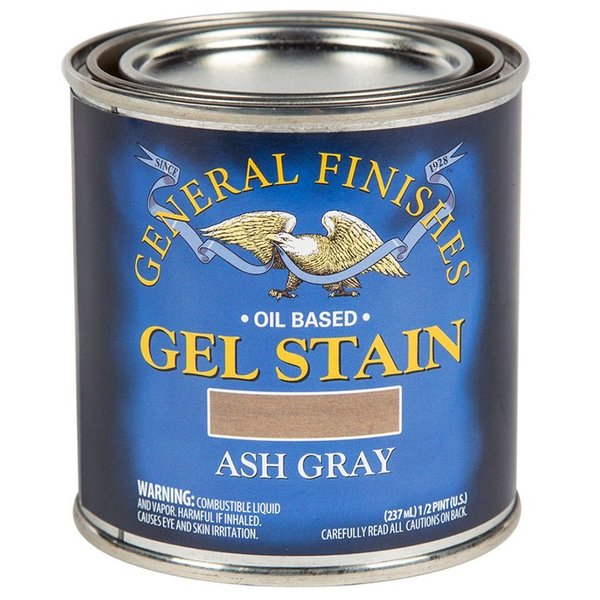 General Finishes 1/2 Pt Ash Gray Gel Stain Oil-Based Heavy Bodied Stain AHP